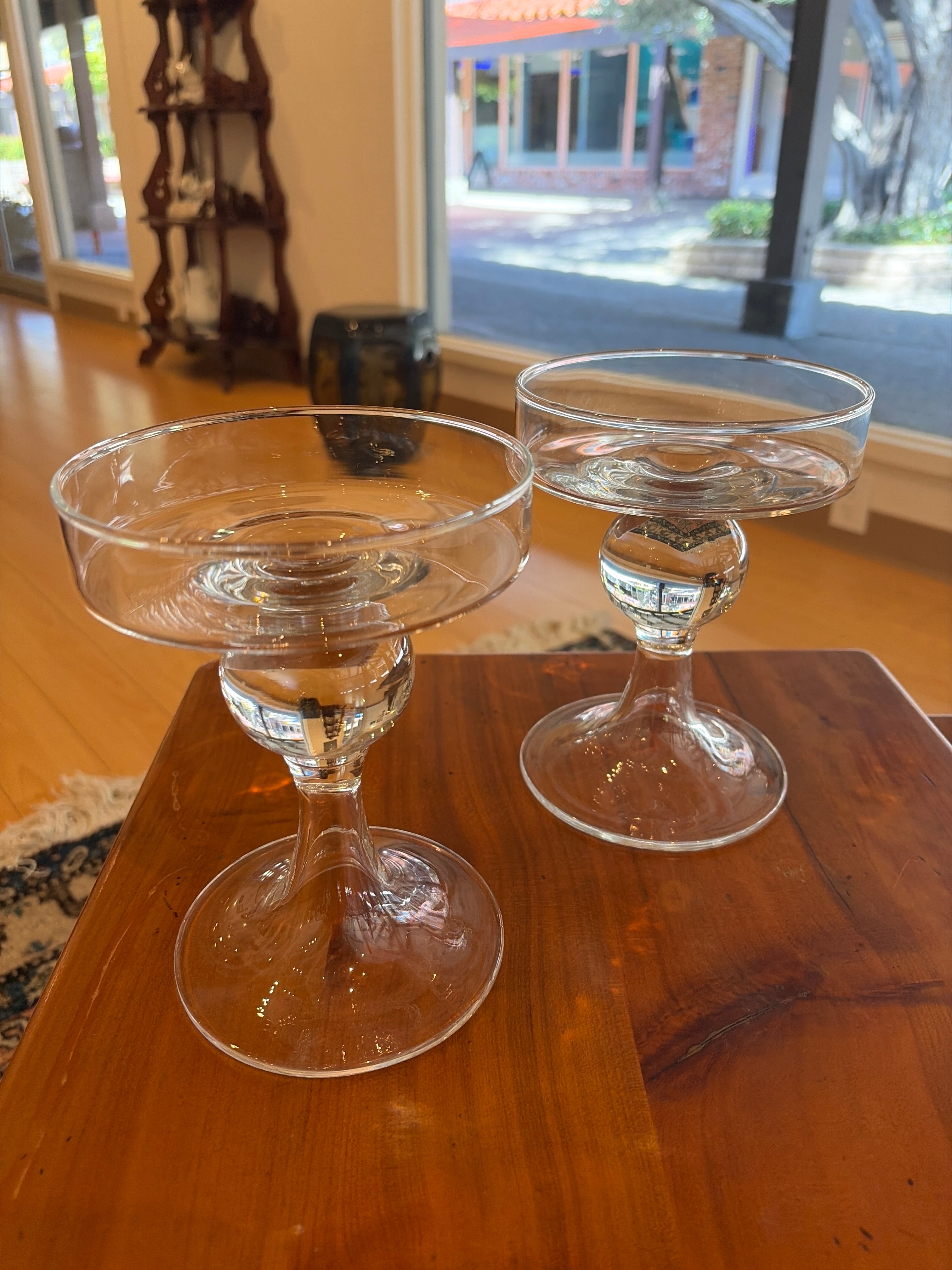Polish Art Glass Candleholders