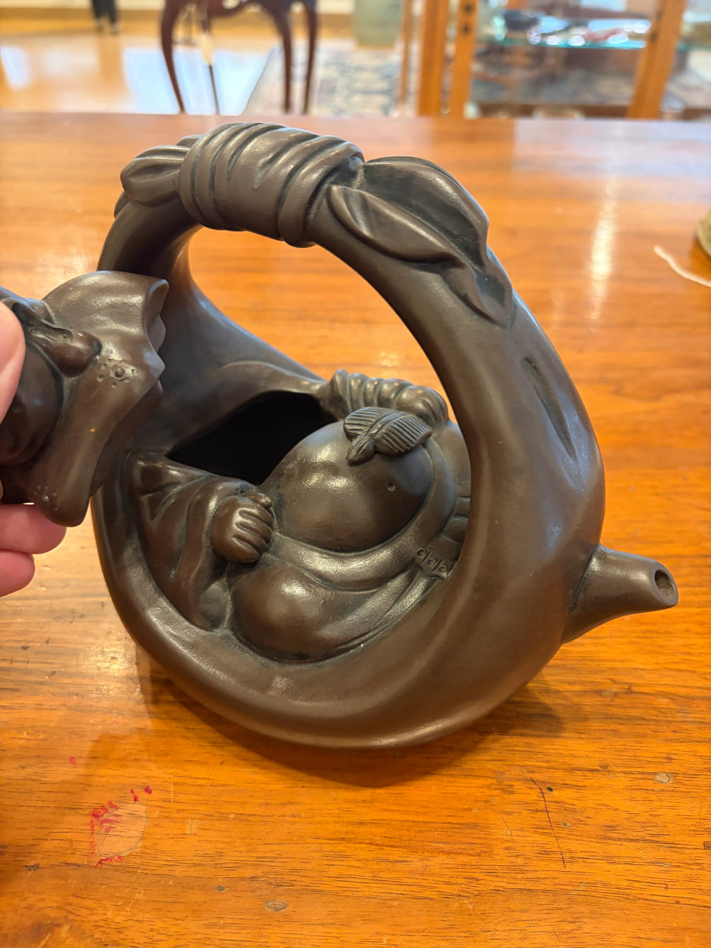 Chinese Yixing-style “Laughing Buddha” teapot