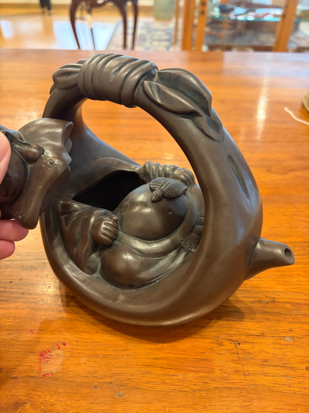 Chinese Yixing-style “Laughing Buddha” teapot