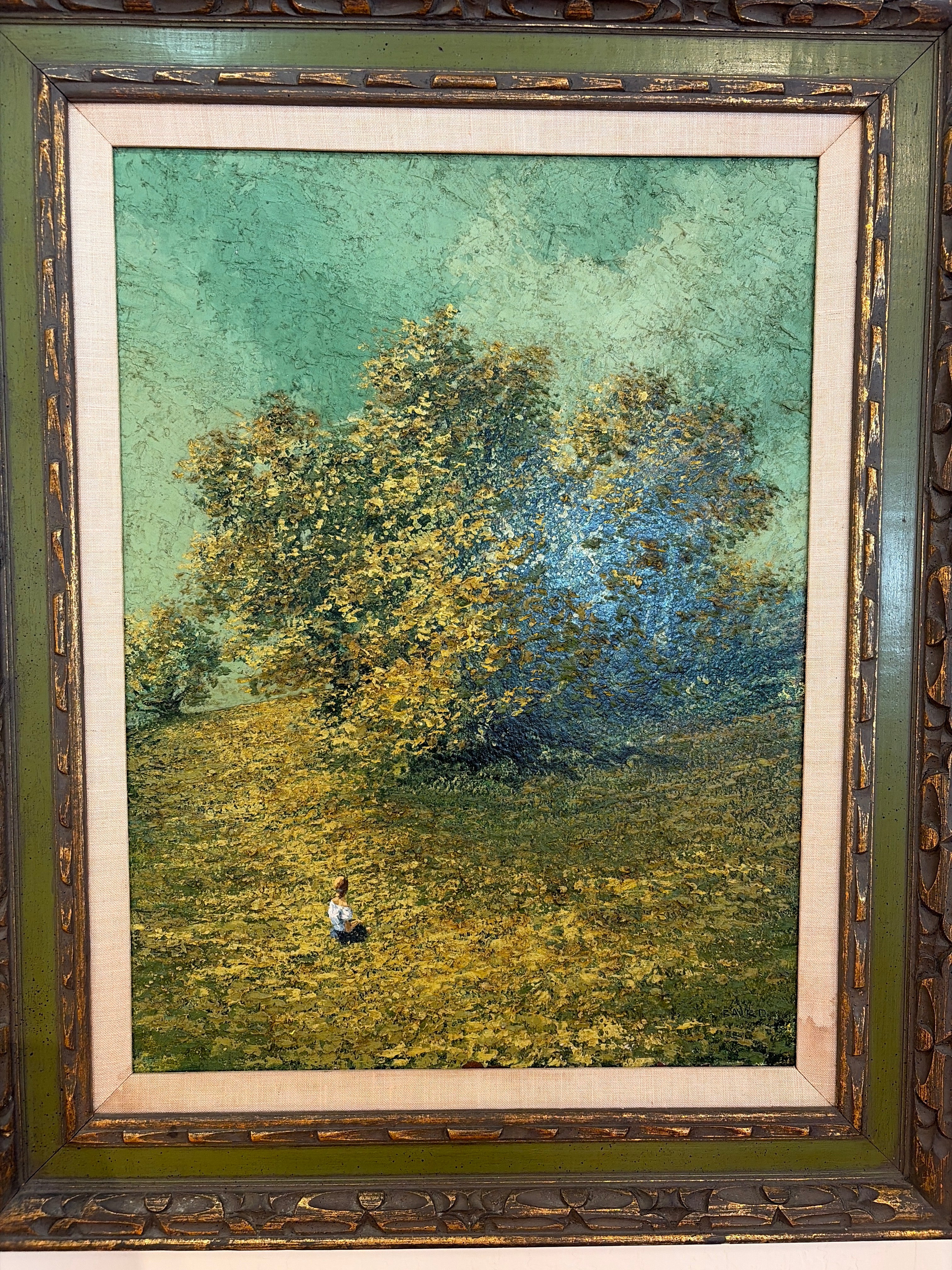 Oil on Board Green Meadow