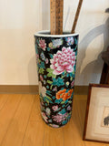 A Famille Noir Umbrella Stand or Floor Vase