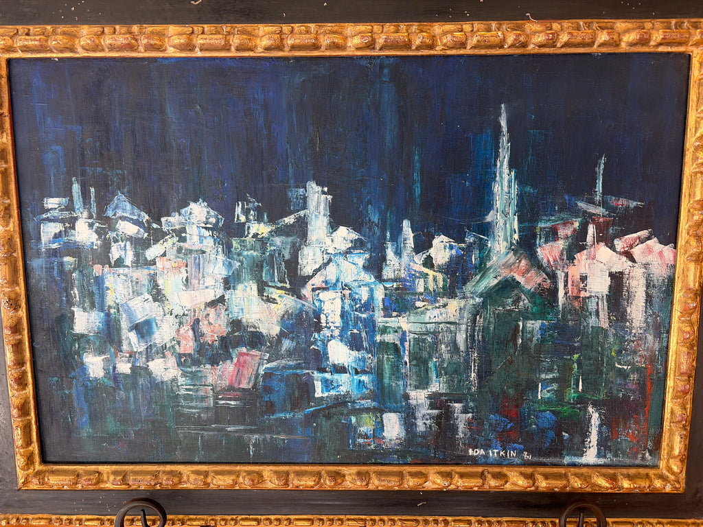 Christmas Lights Oil on Canvas