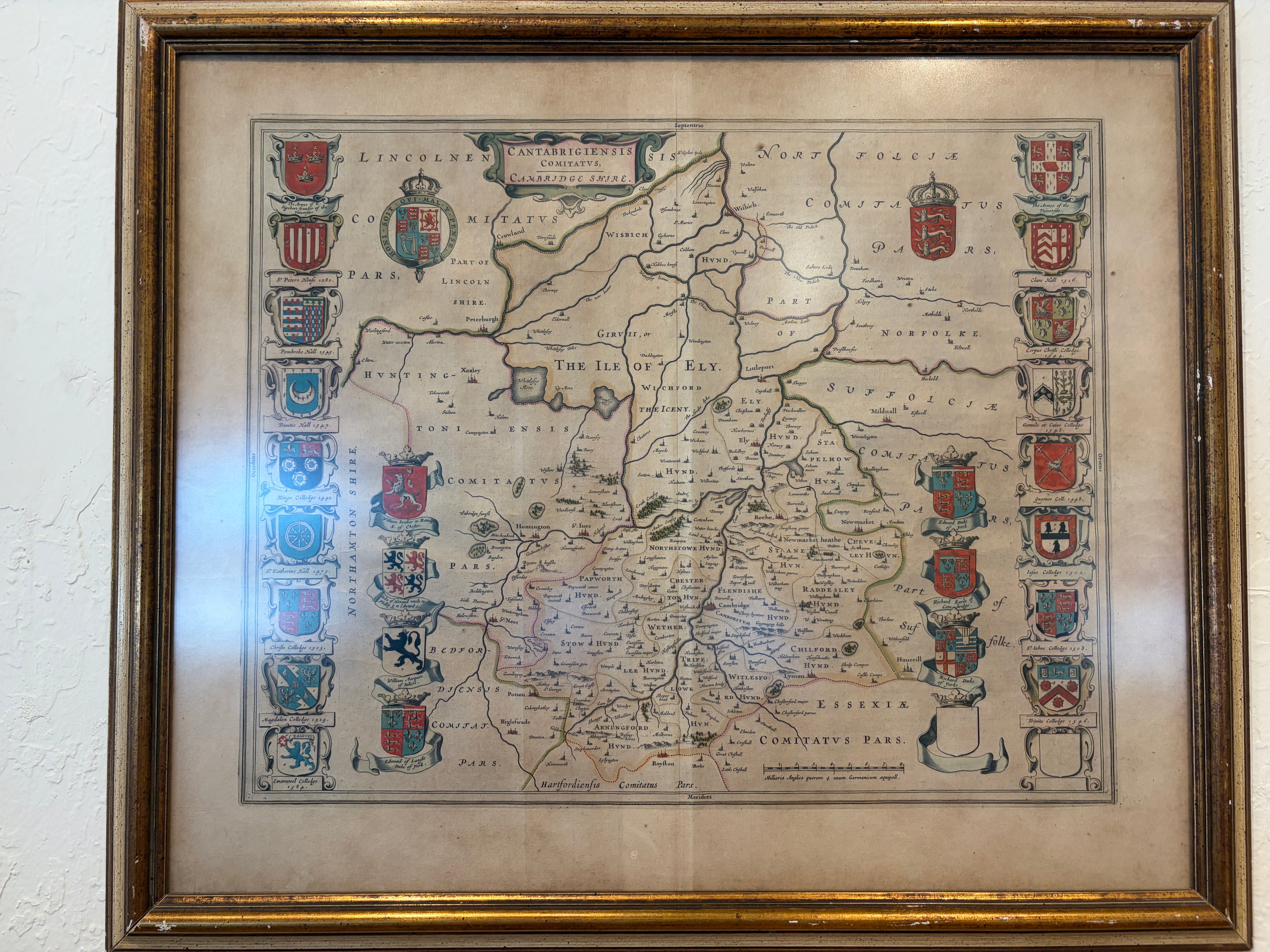 17th c. Map of Cambridgeshire