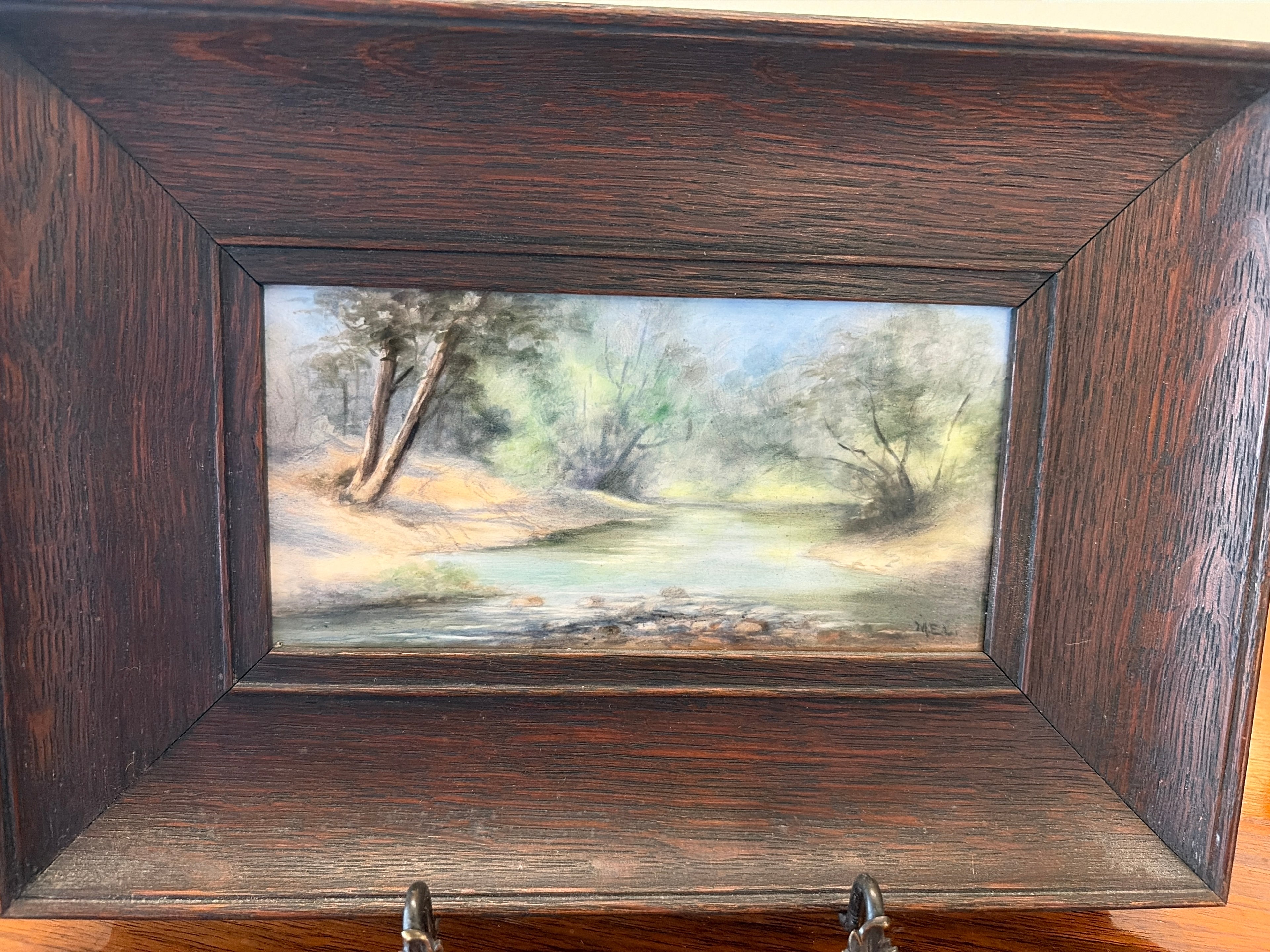Painted porcelain plaque