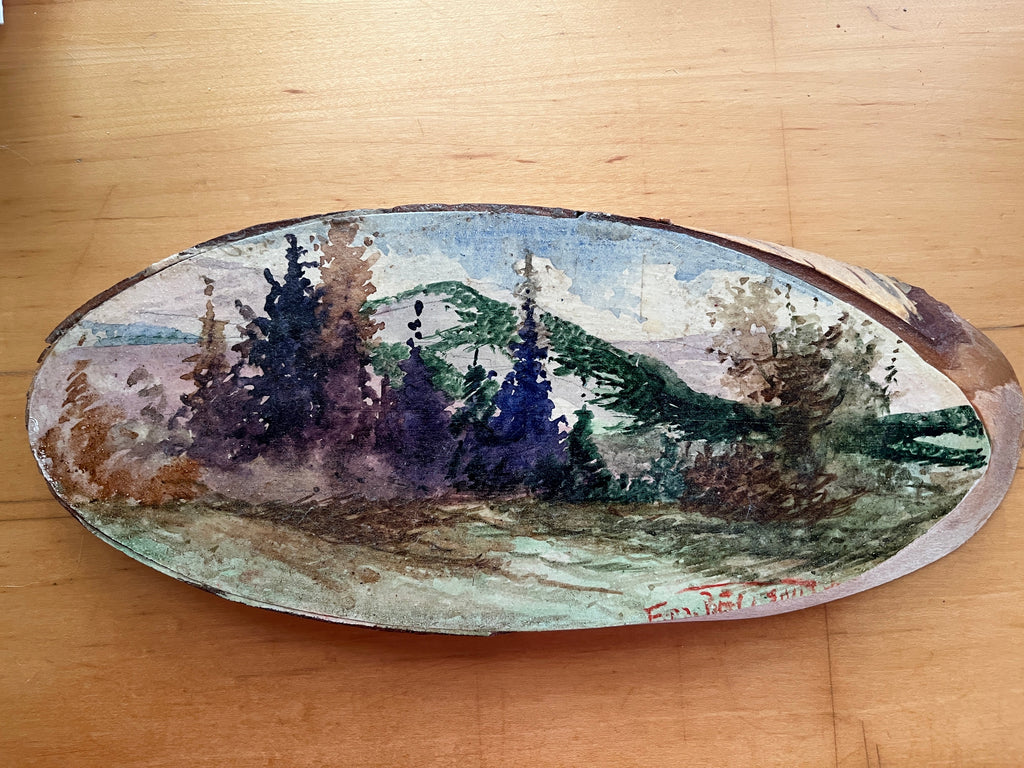Painting on Wood Slab