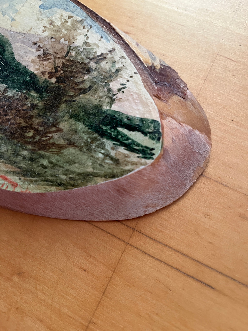 Painting on Wood Slab