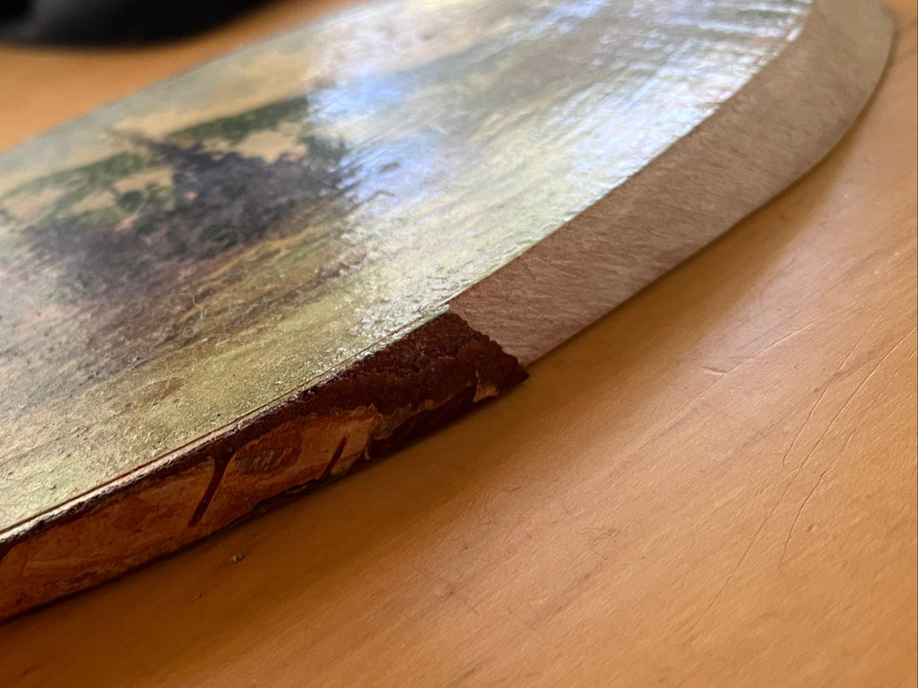 Painting on Wood Slab