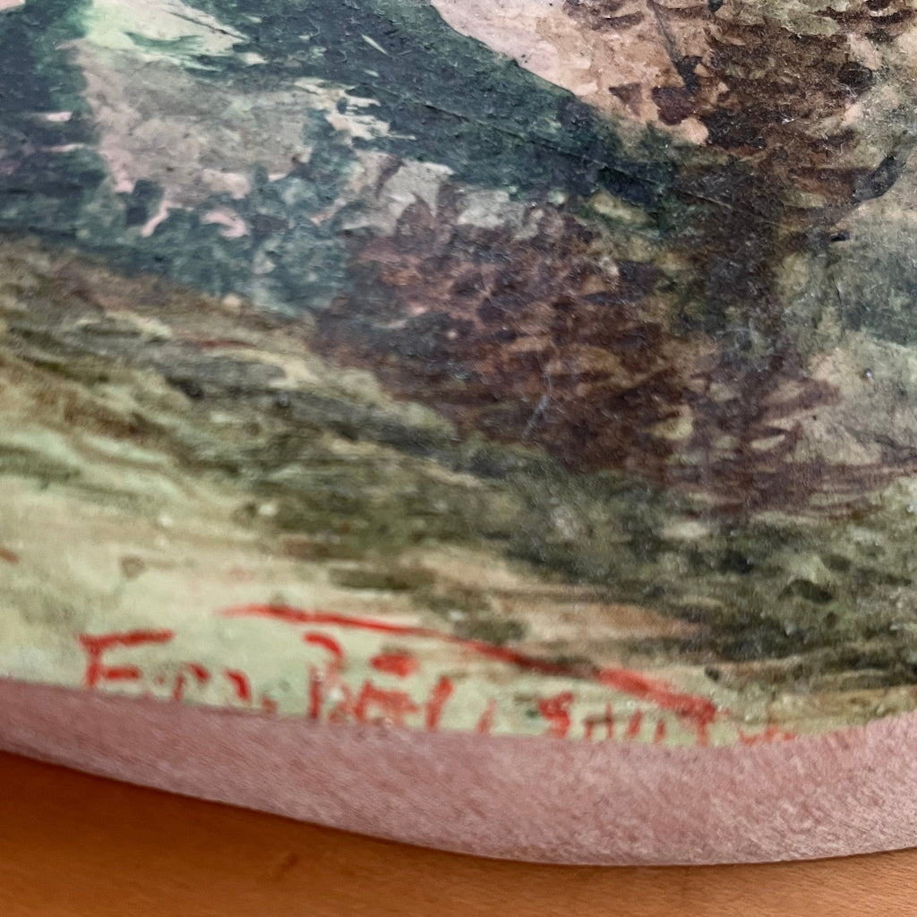 Painting on Wood Slab