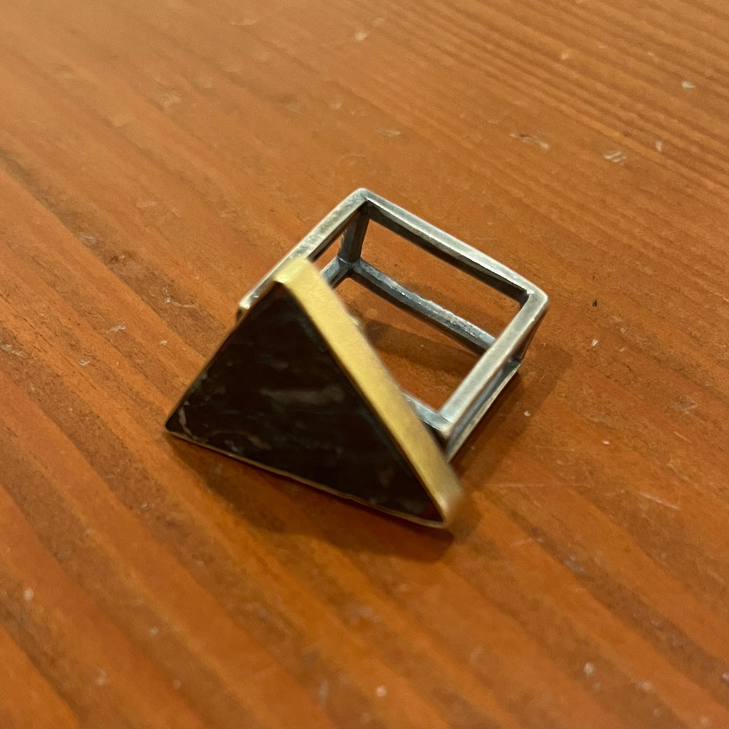 18k Gold and Silver Ring