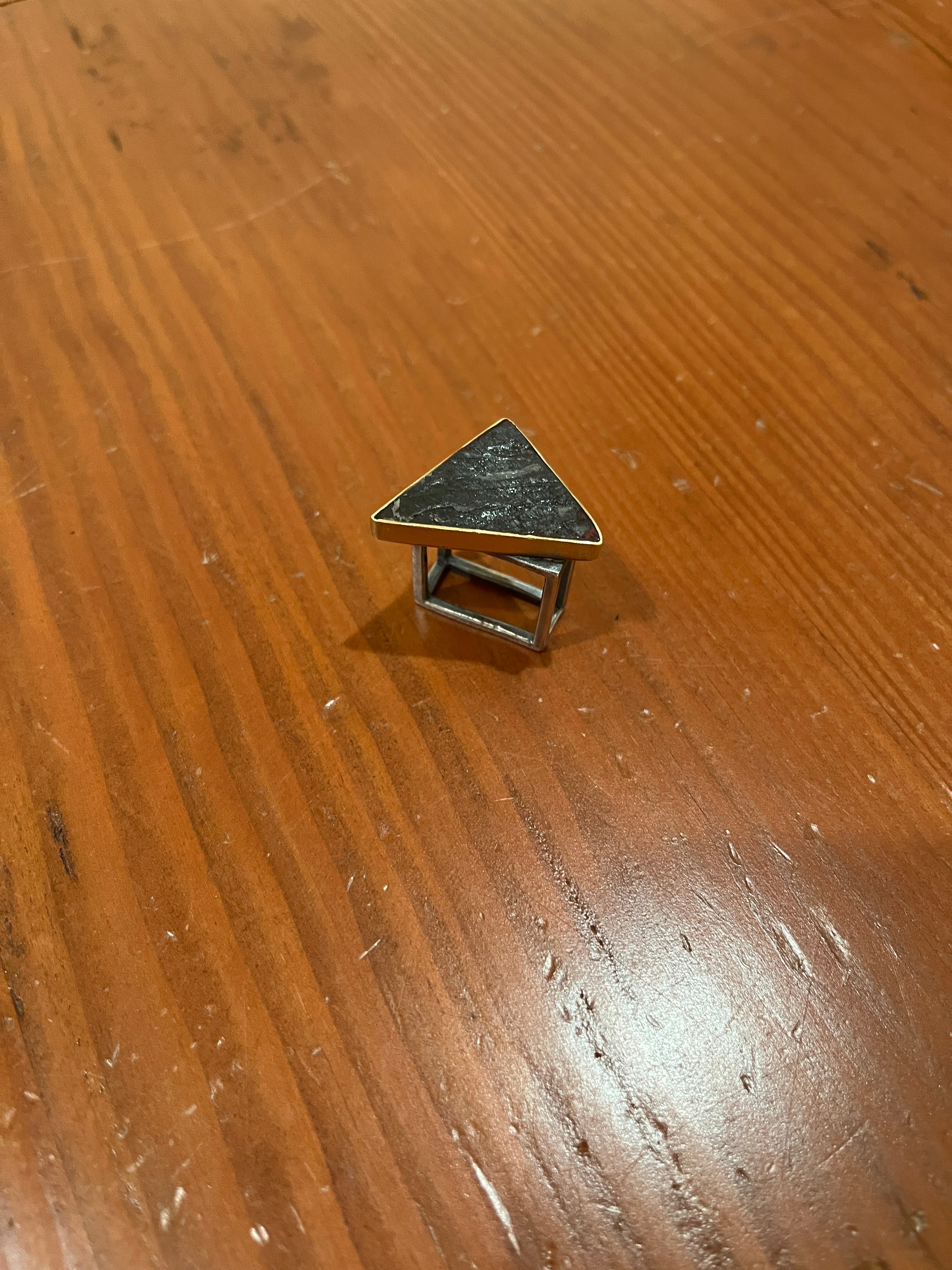 18k Gold and Silver Ring